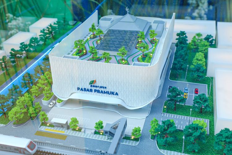 Desain revitalisasi Pasar Pramuka yang tengah digarap Pasar Jaya.