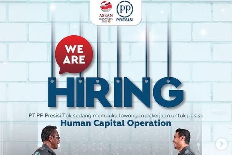 PT PP Presisi Tbk atau PP Presisi membuka lowongan kerja untuk posisi Human Capital Operation.