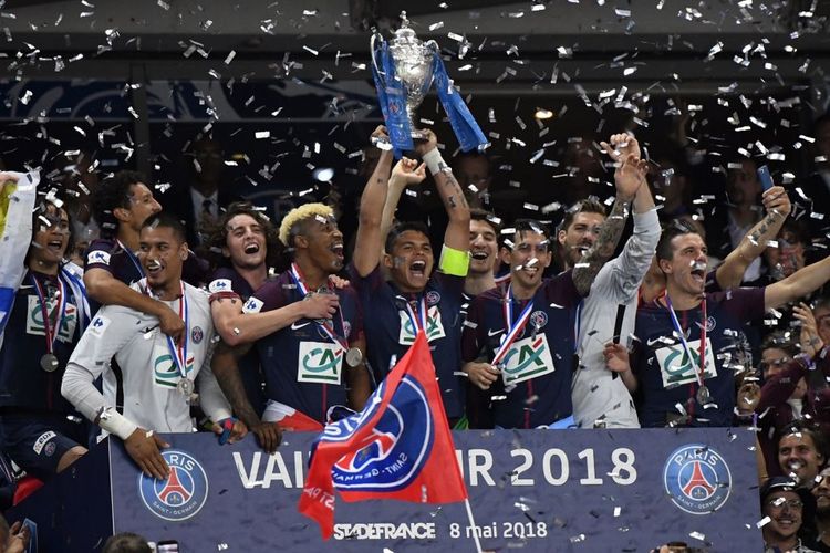 PSG berhasil menjadi kampiun Piala Perancis 2018, Selasa (8/5/2018).