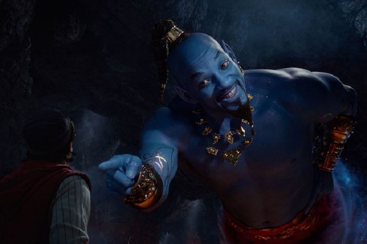 Karakter Genie yang diperankan Will Smith dalam film live-action Aladdin.