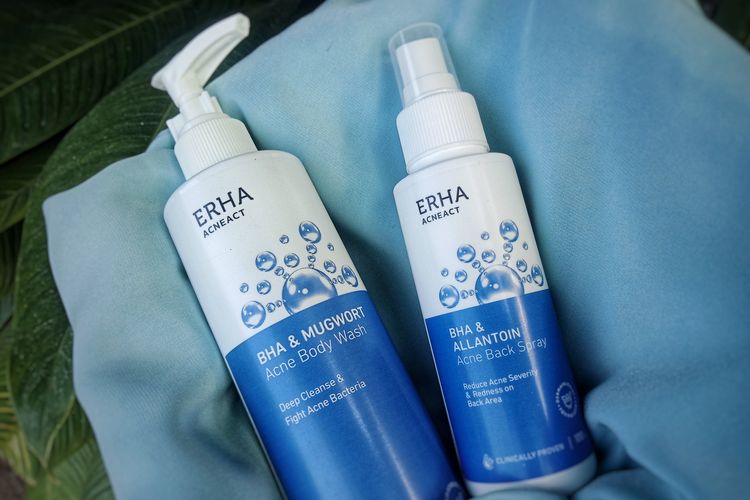 Erha Acne Body Wash dan Acne Back Spray.