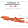 PPKM Jawa Bali: Tetap Waspada, PPKM Level 1 Meluas tetapi Separuh Kabupaten Kota Masih Kena PPKM Level 3