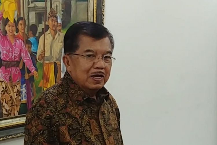 Wapres Jusuf Kalla di kantornya, Selasa (7/11/2017).