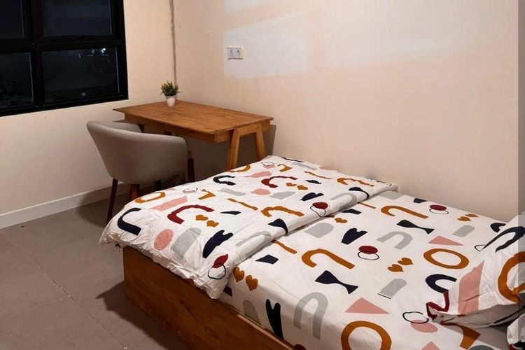 Tampilan salah satu kamar di dalam unit apartemen ASN di IKN