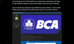 Beredar Narasi Hacker Jual Jasa Login Akun myBCA Rp 7,5 Juta, BCA: Akses Harus Pakai BCA ID
