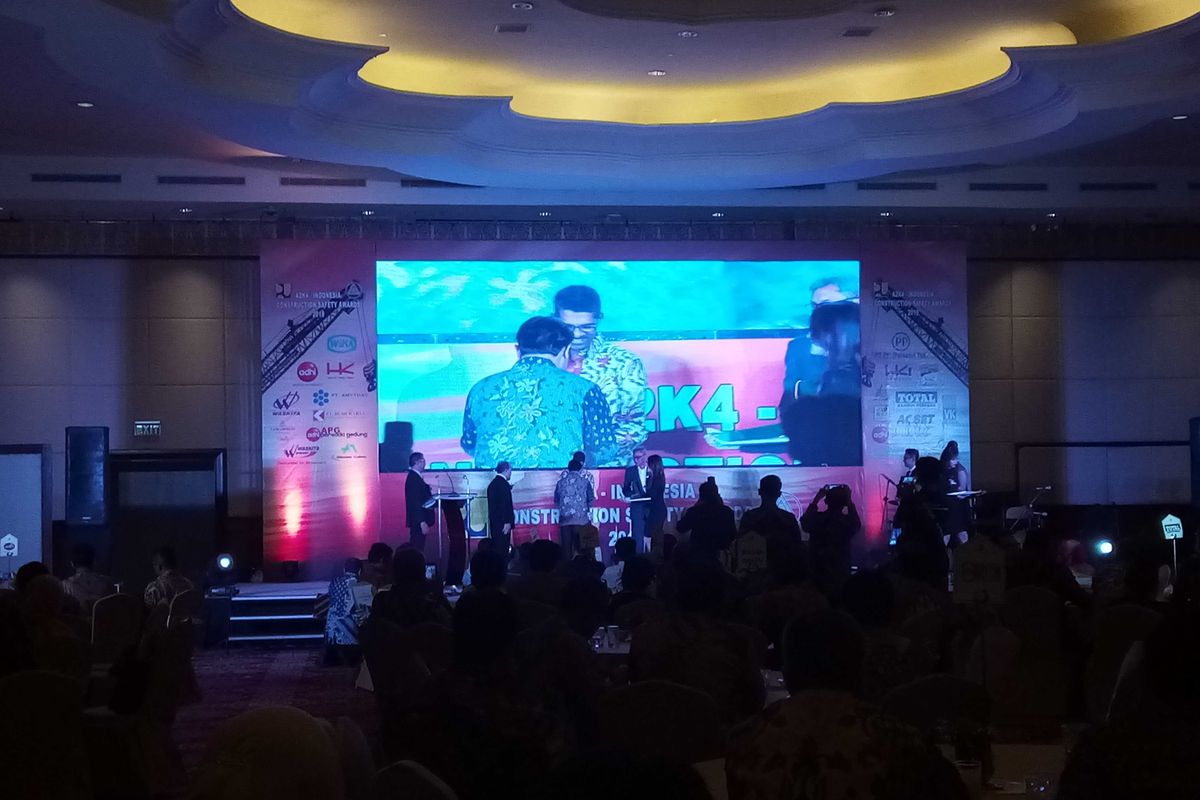 Penganugerahan penghargaan Indonesia Construction Safety Awards (ICSA) di Jakarta, Rabu (15/1/2020).