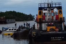 Evakuasi ABK Terjebak di TB Fortunisius,Tim SAR Seret Kapal ke Pantai 