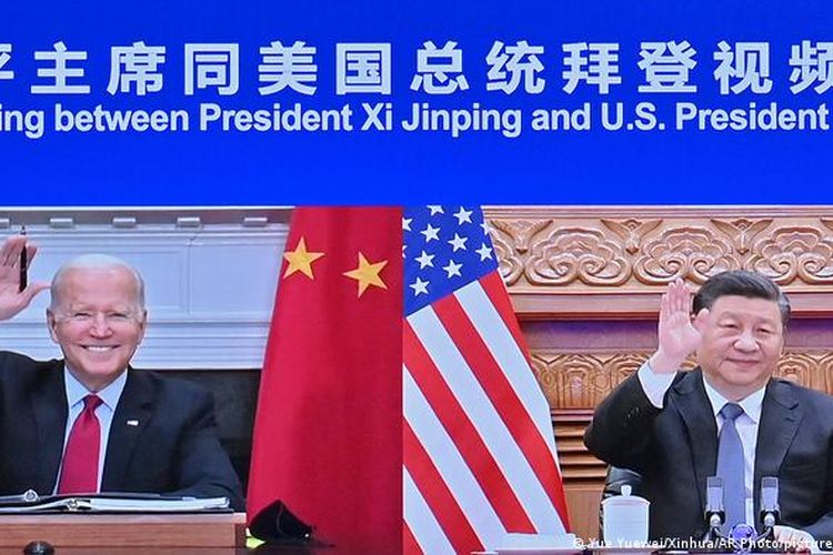 Foto ilustrasi hubungan AS-China.