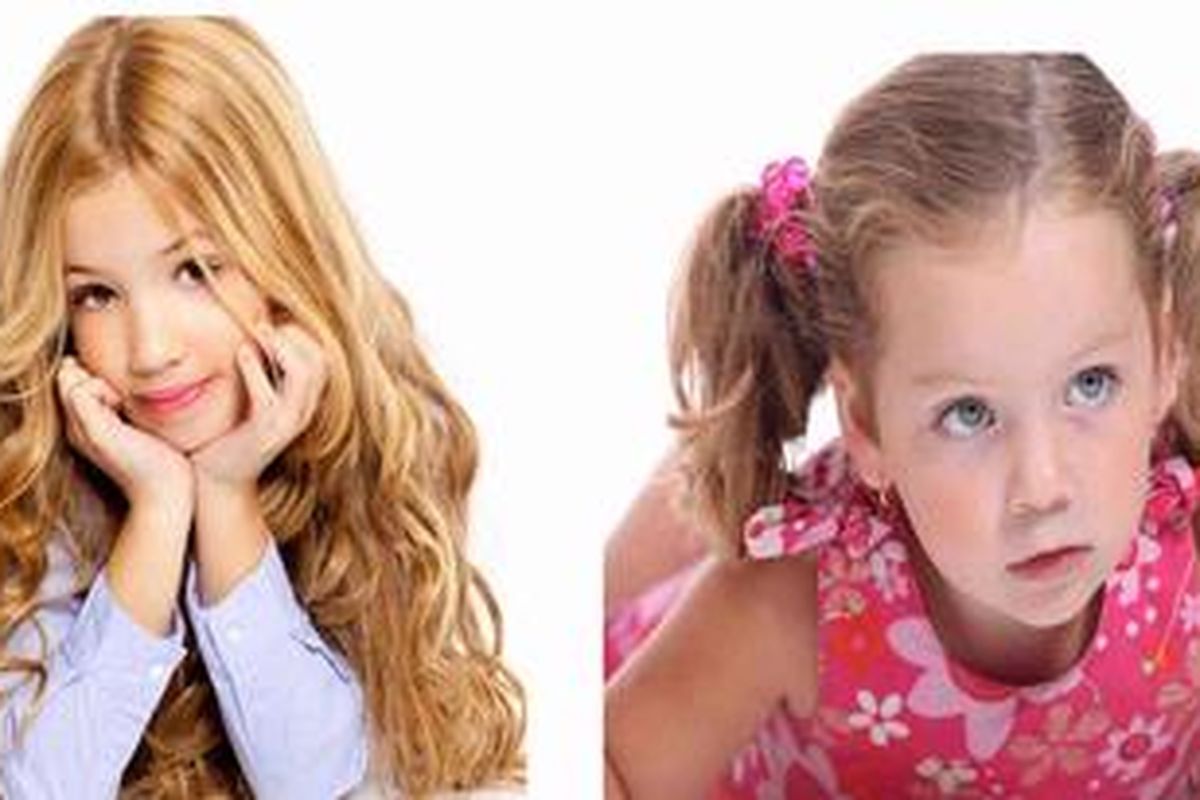 Model rambut keriting dan pig tail yang lucu