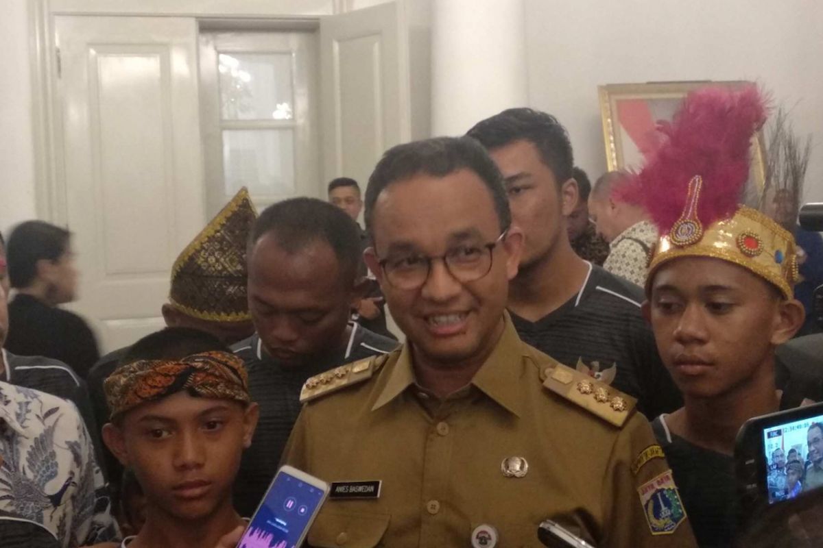 Gubernur DKI Jakarta Anies Baswedan di Balai Kota, Senin (7/5/2018).