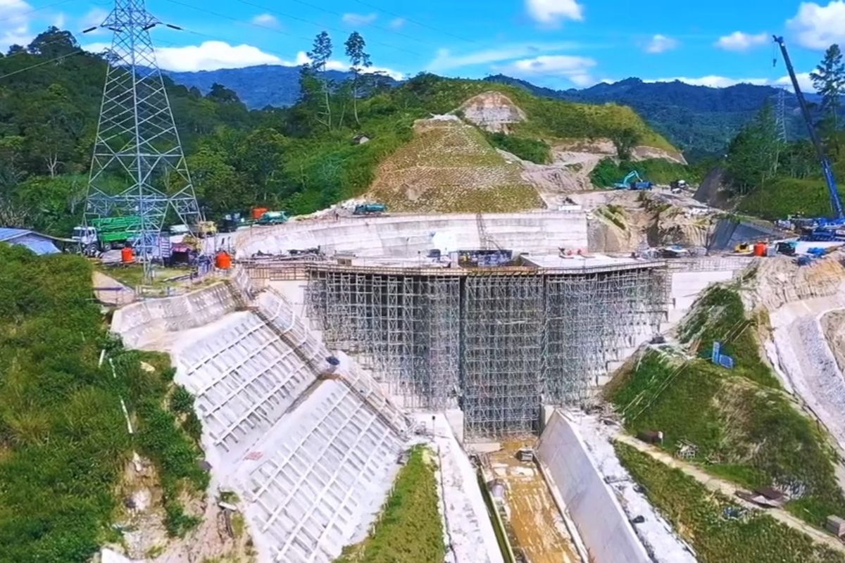 Salah satu lokasi pembangunan PLTA Peusangan I dan II di Kecamatan Silih Nara, Aceh Tengah, Aceh.