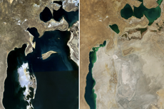 Kisah Laut Aral yang Mengering dan Menjadi Tanah Tandus