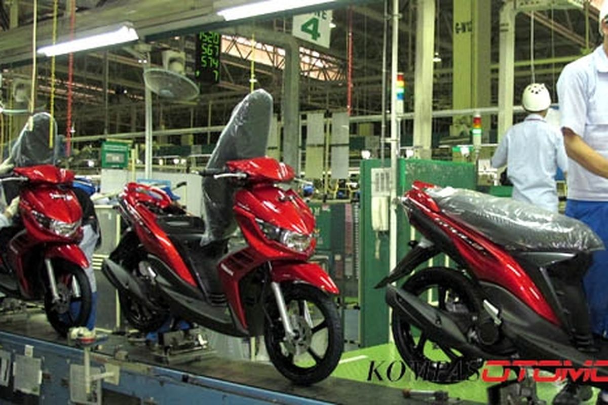 Pabrik Yamaha di Karaawang ini mampu memproduksi sepeda motor 7.500 sehari.