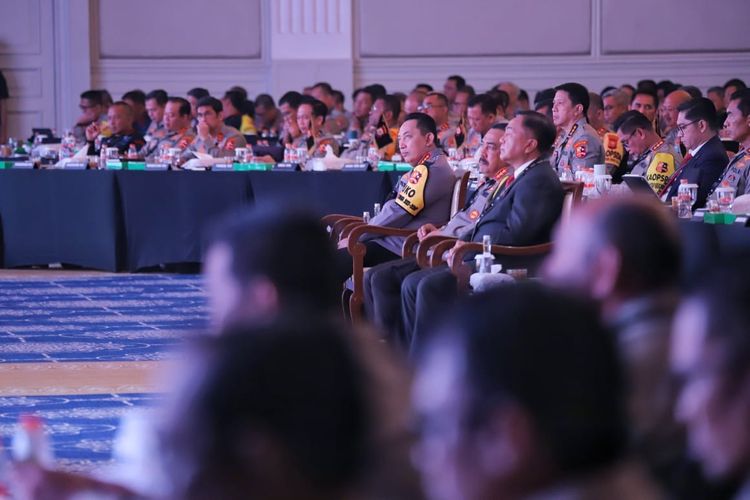 Rapat Pimpinan Polri di Jakarta, Kamis (29/2/2024).