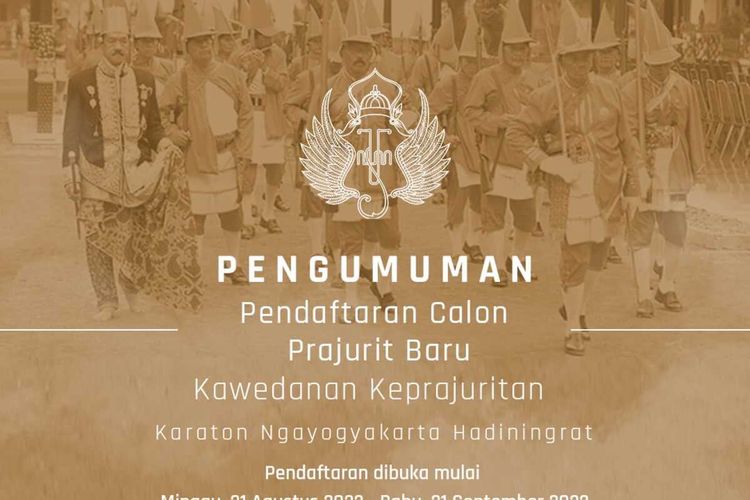 Pamflet Keraton Yogyakarta buka lowongan prajurit