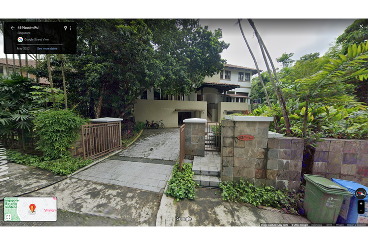 Penampakan rumah mewah nomor 42 yang dibeli crazy rich Indonesia di Nassim Road, Singapura.