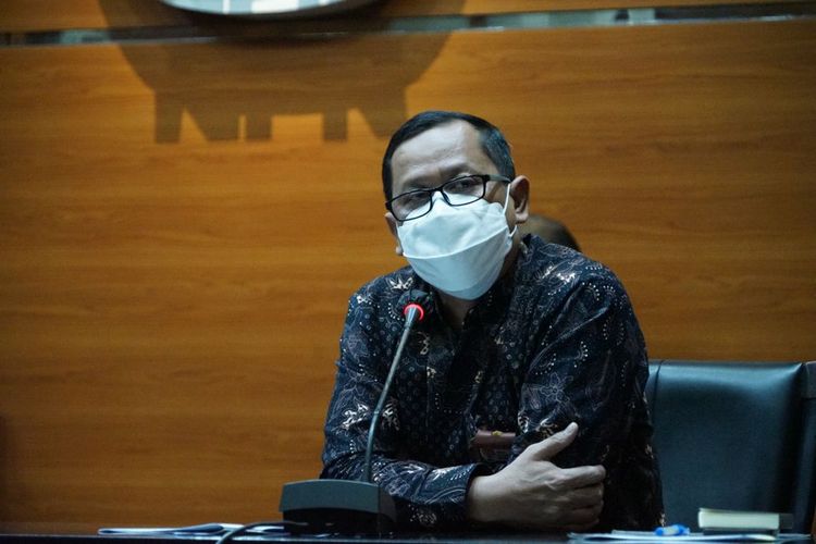 Deputi Pendidikan dan Pelayanan Masyarakat, Wawan Wardiana dalam konferensi pers Capaian Kinerja Semester I KPK Bidang Pendidikan dan Kelembagaan, Jumat (20/8/2021).