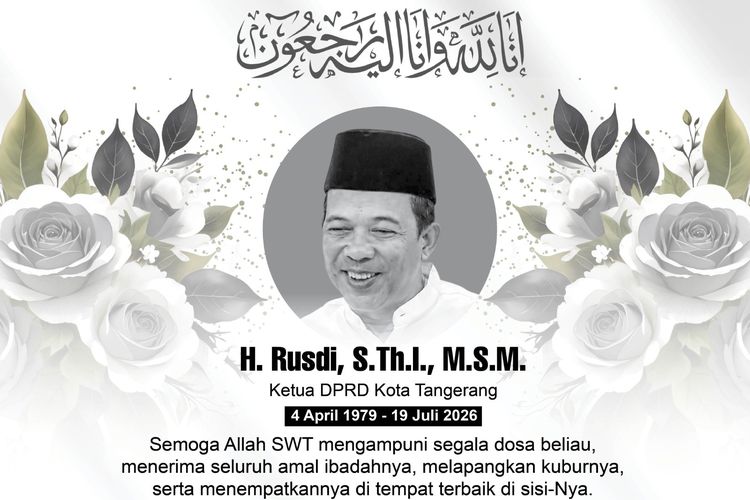 Profil Rusdi Alam, Ketua DPRD Kota Tangerang yang Meninggal Dunia di Usia 47 Tahun