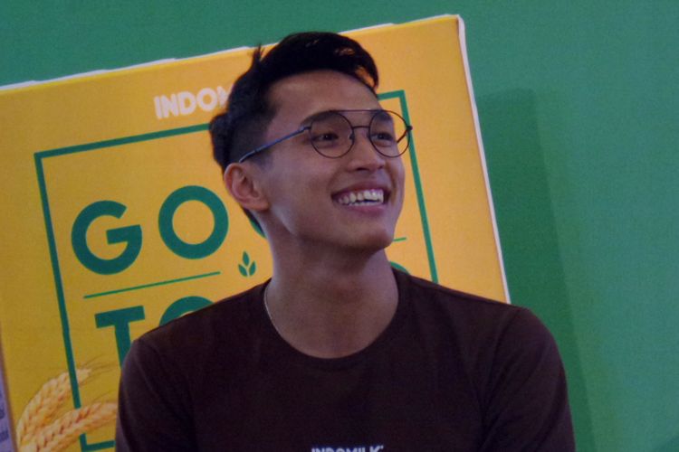 Pebulutangkis tunggal putra Indonesia Jonatan Christie pada konferensi pers dan meet and greet di Central Park Mall, Jakarta, Rabu (30/1/2019).