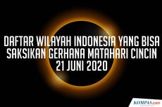 INFOGRAFIK: Daftar Wilayah Indonesia yang Bisa Saksikan Gerhana Matahari Cincin 21 Juni 2020