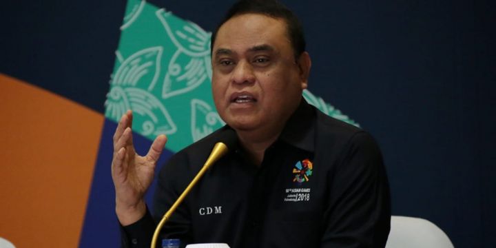 Chef de Mission Indonesia (CdM) untuk Asian Games 2018, Komjen Pol Drs Syafruddin MSi,dalam rapat pimpinan CdM dengan seluruh Pimpinan Cabang Olahraga Asian Games 2018, Kamis, (2/8/2018) di Sekretariat CdM tim Indonesia, STIK PTIK Jalan Tirtayasa No.6 Kebayoran Baru Jakarta Selatan.