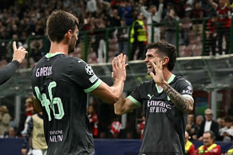 AC Milan Vs Club Brugge, Kesan Christian Pulisic Cetak Gol Olimpico