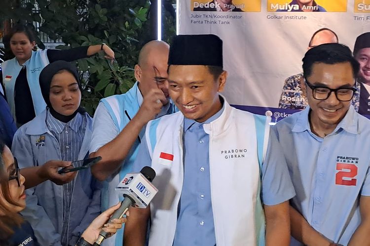 Komandan Fanta TKN Prabowo-Gibran, Arief Rosyid saat ditemui di Menteng, Jakarta Pusat, Kamis (4/1/2024). 