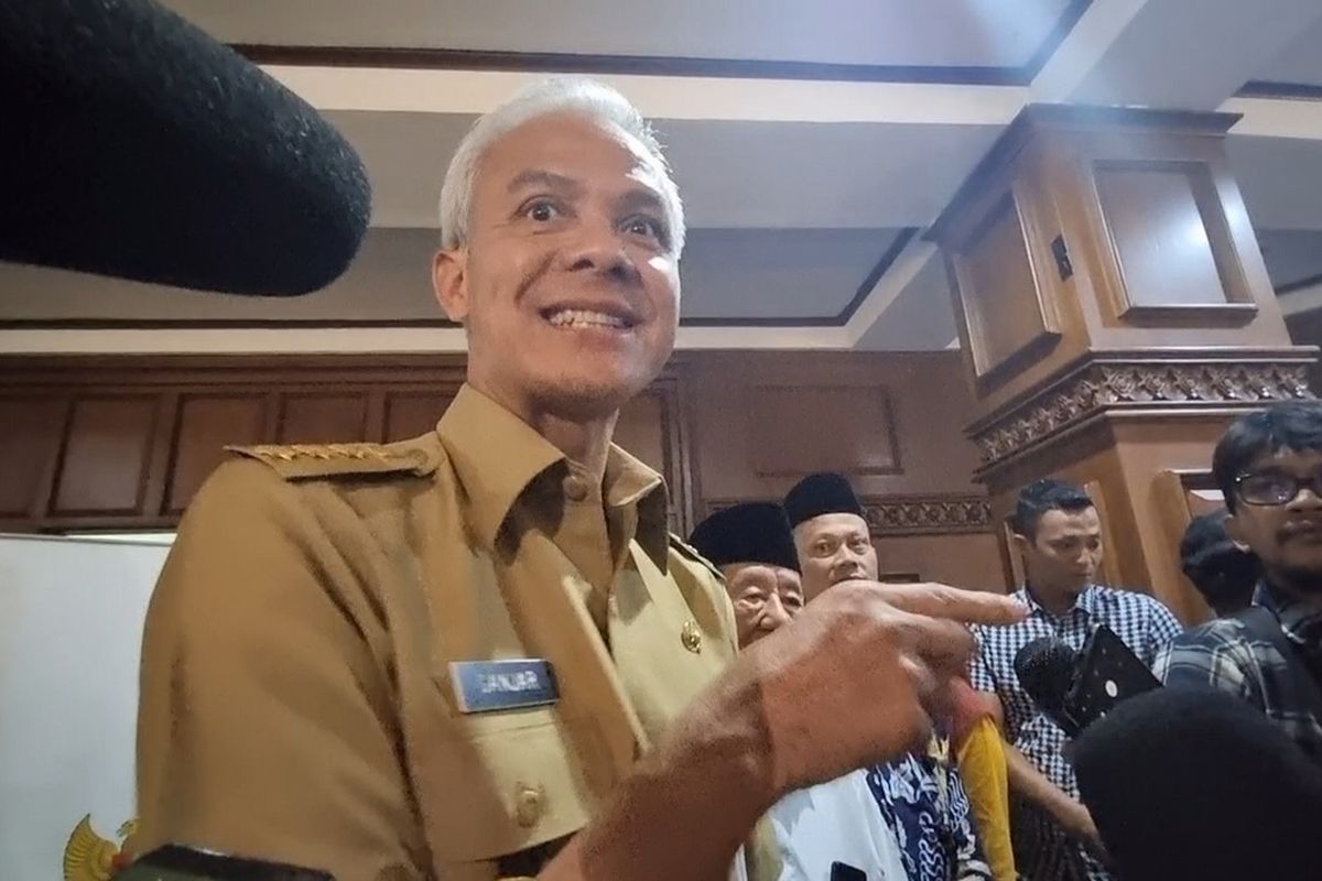 Gubernur Jateng Ganjar Pranowo ditemui di kantornya, Senin (24/7/2023).