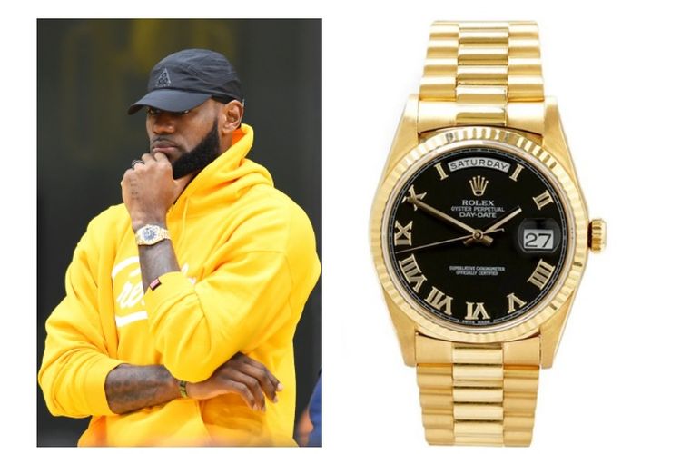 LeBron James dengan Jam Tangan Rolex Day Date