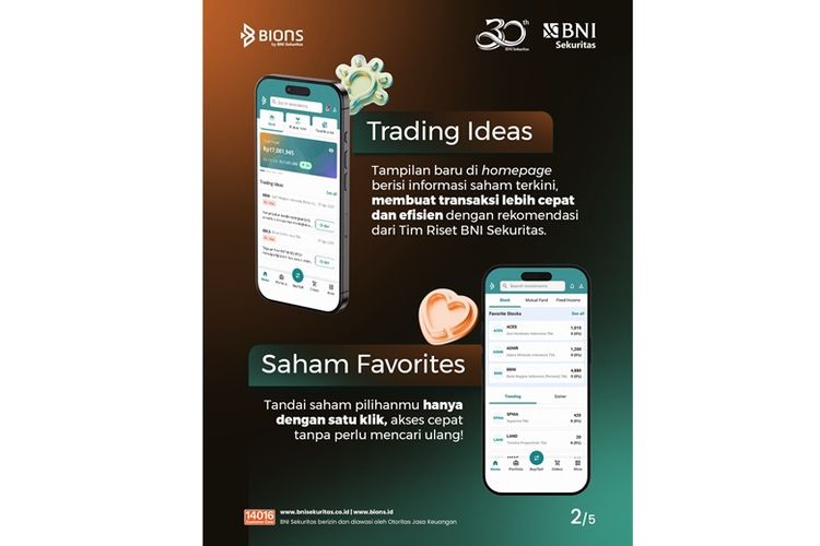New BIONS by BNI Sekuritas menghadirkan fitur-fitur unggulan yang dapat membantu investor menjalankan strategi investasi dengan lebih terstruktur dan data-driven. 