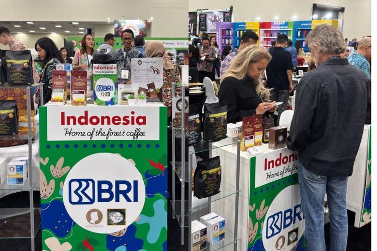 Suasana Specialty Coffee Expo 2025 yang diikuti dua UMKM kopi binaan BRI. Ajang ini digelar di Houston, Texas, Amerika Serikat (AS) pada 25?27 April 2025. 