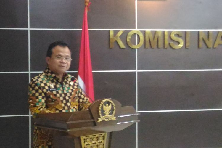 Direktur Jenderal (Dirjen) Imigrasi, Ronnie F. Sompie di kantor Komnas HAM, Jakarta Pusat, Selasa (30/4/2019). 