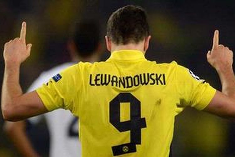 Penyerang Borussia Dortmund, Robert Lewandowski.