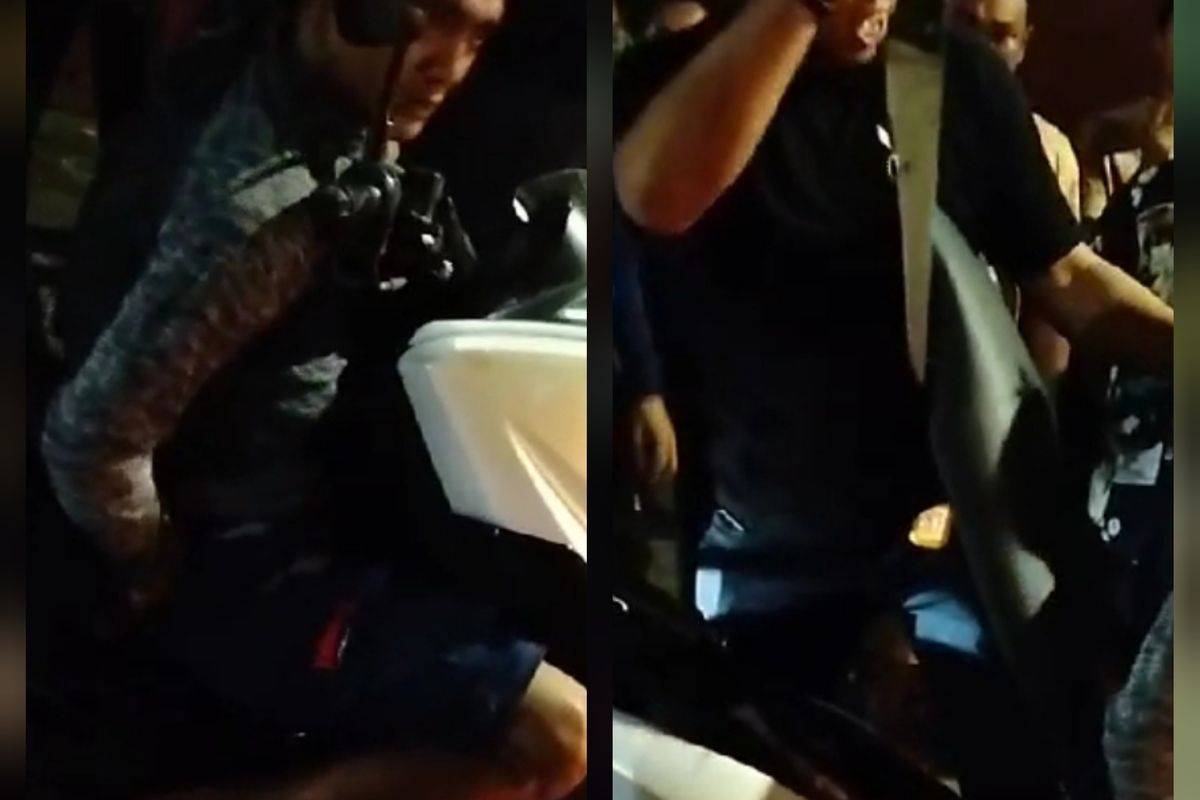 Pelaku begal yang diamankan usai gagal melakukan aksinya dan menyasar seorang anggota polisi di wilayah Kecamatan Ujung Pandang, Kota Makassar, Sulsel.