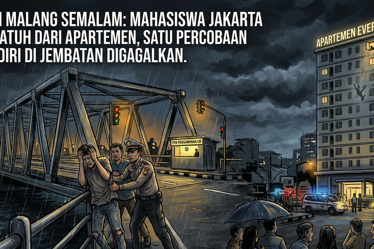 Ternyata, Percobaan Bunuh Diri Juga Terjadi di Jembatan Soekarno Hatta Malang