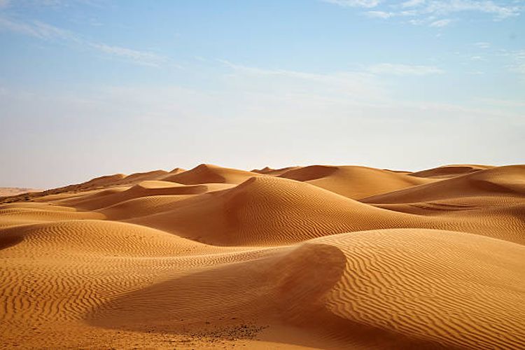 Ilustrasi gurun pasir. Daftar 10 gurun terluas di dunia.