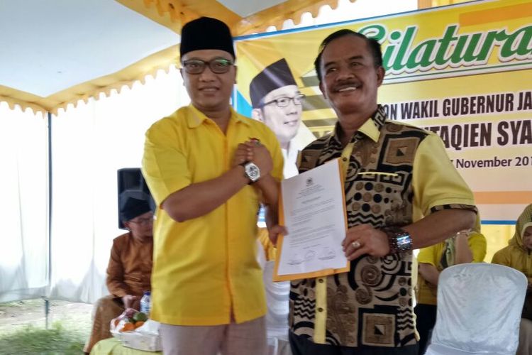 DPD Golkar Pangandaran menyatakan dukungannya terhadap Daniel Mutaqien untuk mendampingi Ridwan Kamil dalam Pilkada Jabar 2018. 