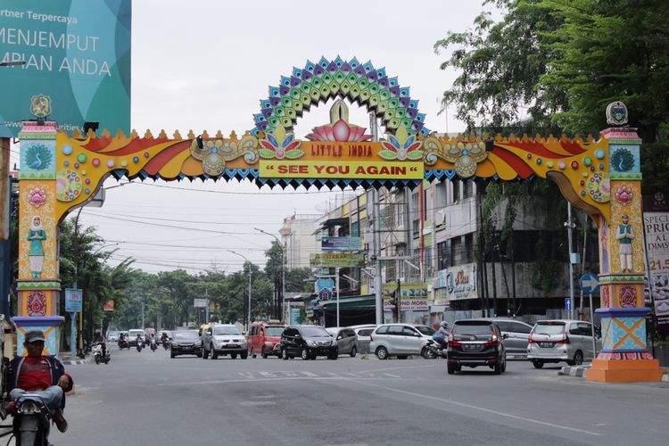 Kawasan Kampung Madras (little India) di Medan, Sumatera Utara, (14/3/2019).