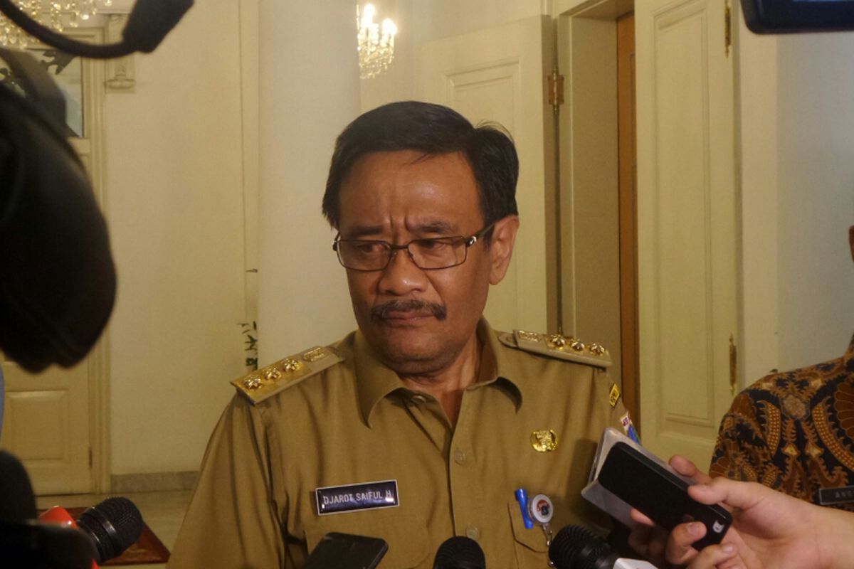 Gubernur DKI Jakarta Djarot Saiful Hidayat di Balai Kota DKI Jakarta, Jalan Medan Merdeka Selatan, Senin (18/9/2017). 