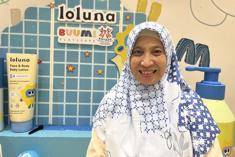 Ketua Umum POTADS, Eliza Octavianti Rogi, ketika ditemui di acara peringatan hari Down Syndrome sedunia, di Pacific Place, Jakarta Selatan, Senin (18/3/2024). 