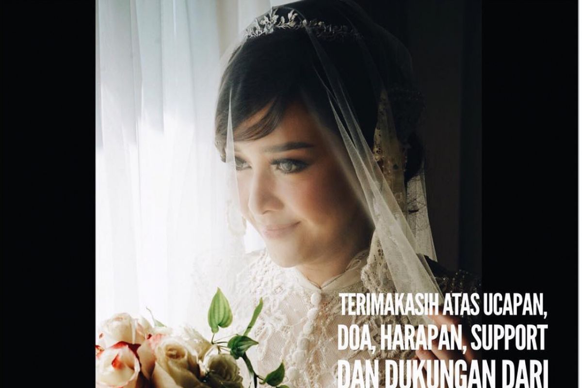 Foto pengantin Maia Estianty yang diunggah di akun Instagram-nya, Selasa (30/10/2018).