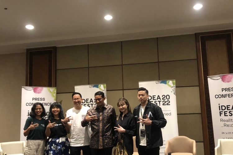 Press conference IdeaFest 2022 di JCC, Senayan, Kamis (24/11/2022).