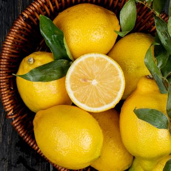 Ilustrasi buah lemon. 