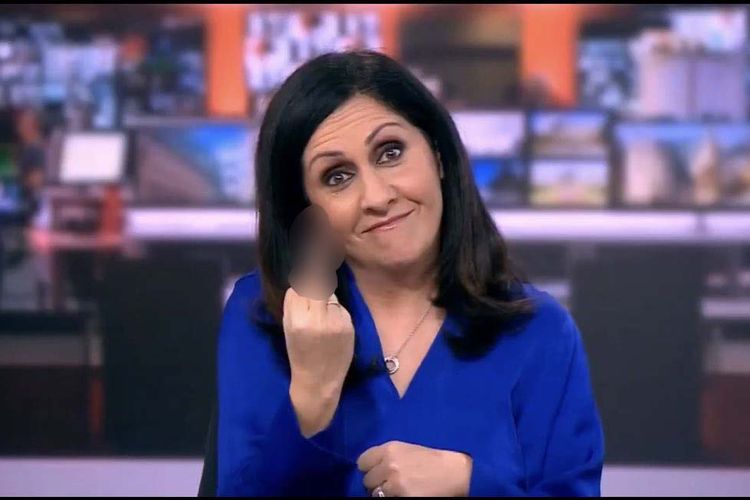 Penyiar BBC acungkan jari tengah saat siaran