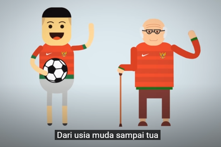 Tangkapan layar Program Belajar dari Rumah yang tayang di TVRI pada Rabu, 9 September 2020 dengan materi Pendidikan Karakter Melalui Sepak Bola untuk SMP. 