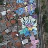 Mural di Genteng Rumah Sekitar Flyover Lenteng Agung Selesai, Ada Gambar Ondel-ondel