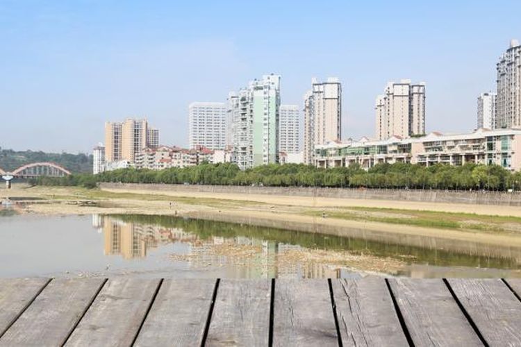 Kawasan Mianyang, China. Krisis properti di China terjadi karena utang menggunung di sektor properti pada 2020.
