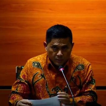 Deputi Penindakan KPK, Karyoto dalam konferensi pers penetapan tersangka mantan Bupati Talaud.