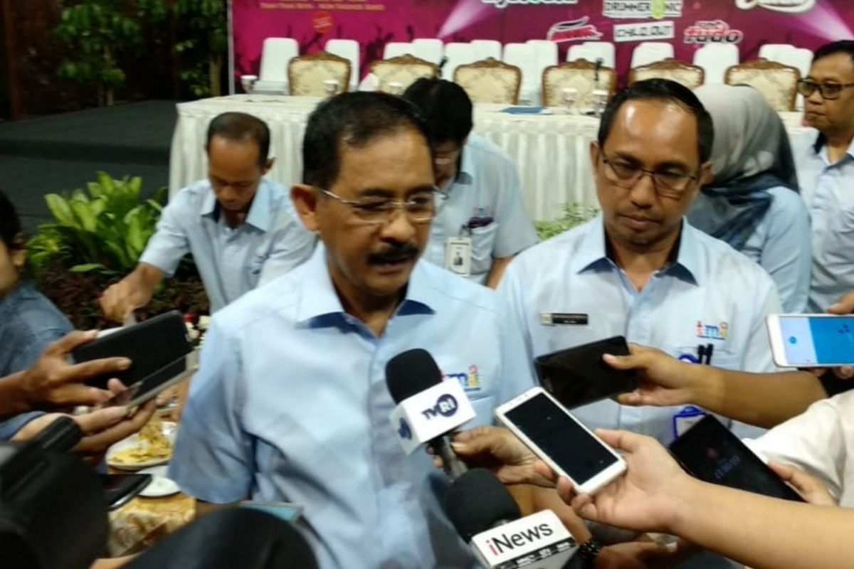 Direktur Utama Taman Mini Indonesia Indah (TMII) Tanribali Lamo di Gedung Sasono Utomo, TMII, Jakarta Timur, Rabu (11/12/2019).