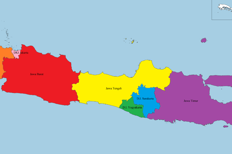 Peta wilayah Pulau Jawa